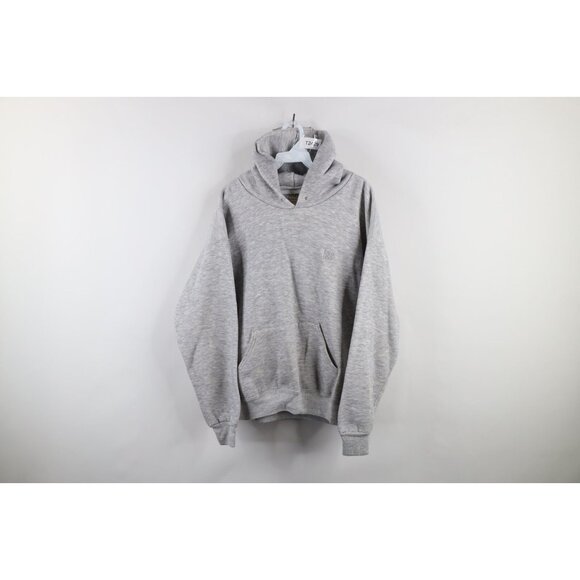 Vintage 90s USA Olympics Mens Large Triblend Hoodie Sweatshirt Heather Gray USA